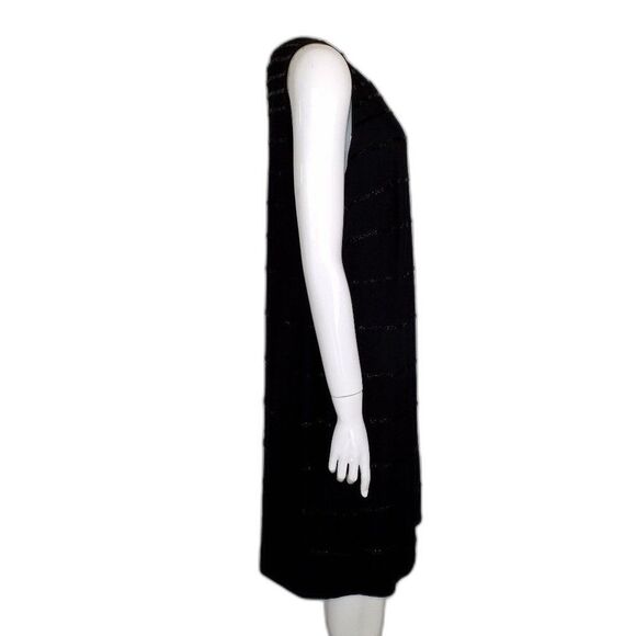 CALVIN KLEIN Evening Dress, XL, Mesh overlay/Beaded stripe, Sleeveless Shift - Picture 10 of 16